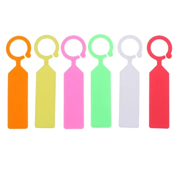 

50PCS Plastic Plants Tags Nursery Garden Ring Label Pot Marker Stake Hanging Tags Greenhouse Bonsai Collar Tags