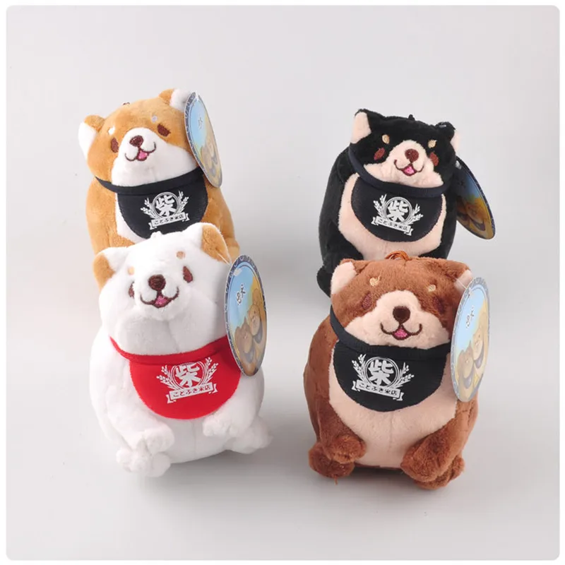 Kawaii Shiba Inu Dog Plush Toys Cute Japanese Doge Puppy Dog Soft Stuffed Animals Dolls Small Key Bag Pendants 10cm 12pcslot  (5)