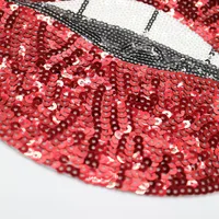 Large Sequin Lip Patch Iron-On for Clothing - Embroidery Applique - Image 5