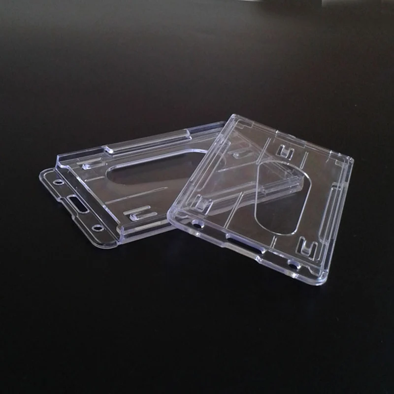 Clear Transparent ID Card Holder Protector Cover Case for Employee Badge Cards