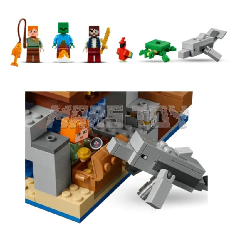 The Pirate Ship Adventure Building Blocks With Alex Action Figures Compatible 21152 Bricks Set Toys The Pirate Ship Adventure Building Blocks With Alex Action Figures Compatible 21152 Bricks Set Toys