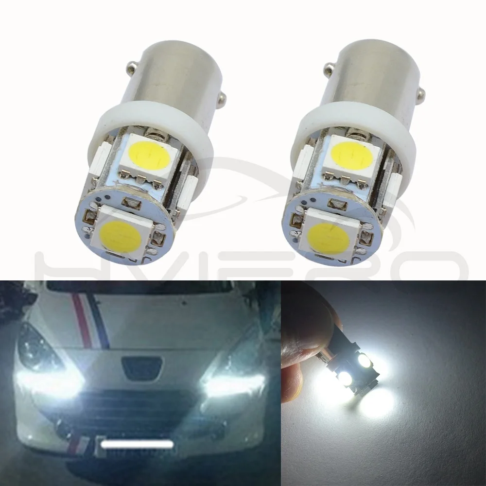 Hviero CAR Led Festoon Dome Door Lights Tail Light Wedge Lamp 5050 5SMD BA9S White Green Blue Yellow T4W Turk Bulb Car Marker Light