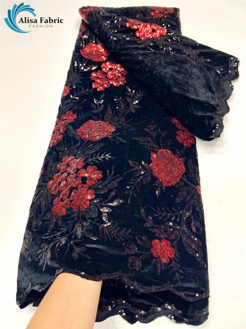 Популярная нигерийская кружевная ткань 2021 высококачественное черное