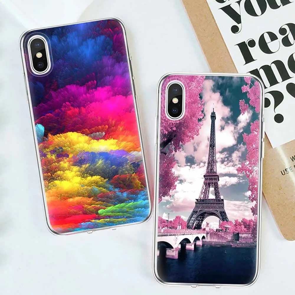 樱花铁塔、七彩祥云-1