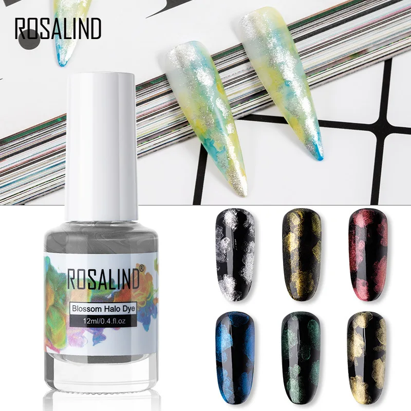

ROSALIND New Manicure Sands Smudge Liquid Transparent Smudge Glue Set Painted Water Dye Gel Nail Polish   Nail Art
