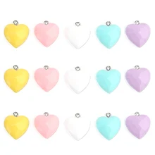 

10pcs Acrylic Mixed Color Love Pendants Accessories For Needlework Jewelry Making Necklace Bracelet Earrings DIY Wholesale