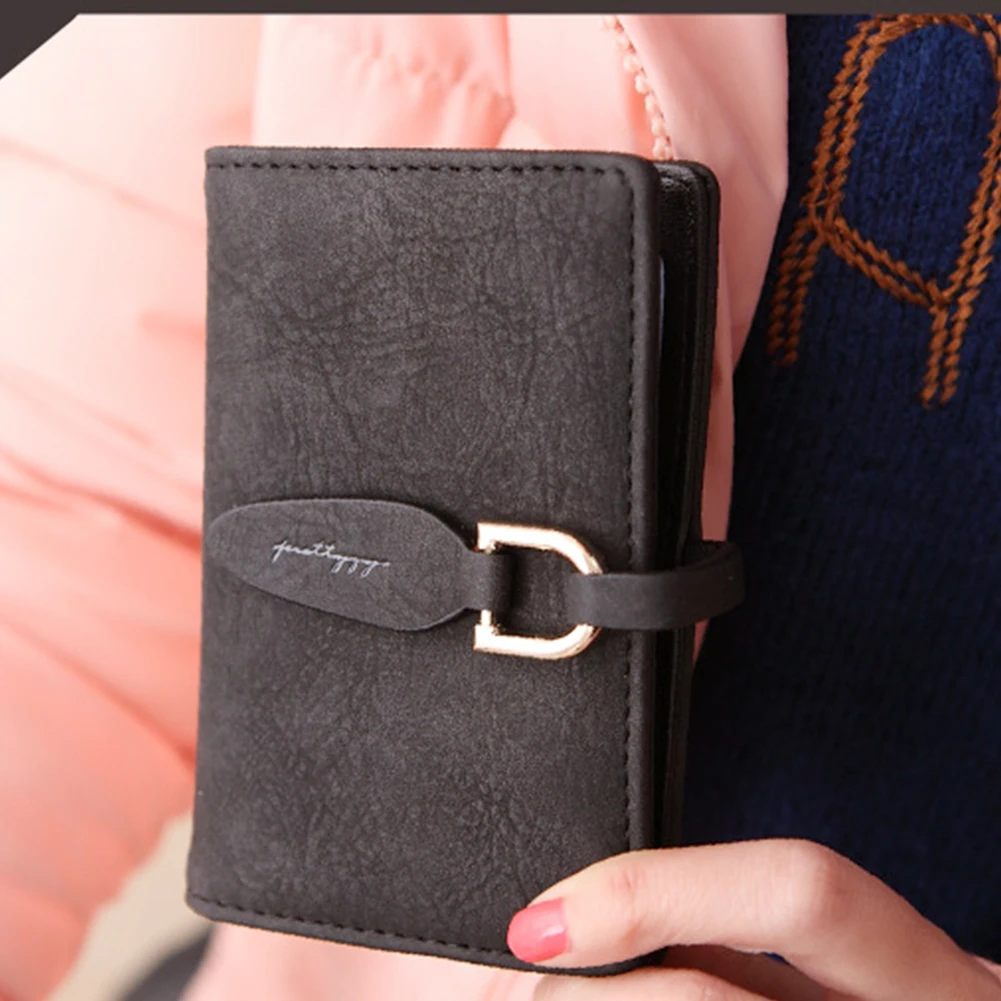 

women Card credit wallet two-folded buckle long design Card Holders wallet female Credit Card Holder