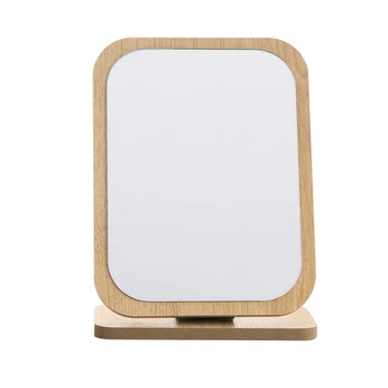 

1PC Makeup Mirror Vanity Mirror Retro Desktop Makeup Mirror Wooden Folding Large Cosmetic Makeup HD Mirror