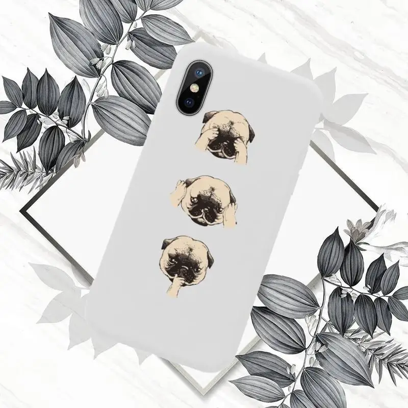 iphone 8 plus wallet case Cute Pug French Bulldog Phone Case Candy Color for iPhone 11 12 mini pro XS MAX 8 7 6 6S Plus X SE 2020 XR iphone 8 plus phone case
