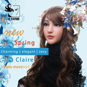 

CYOMI Crossdresser Handmade Makeup Mask Soft Silicone Realistic Female Head Mask Goddess Feminine Drag Queens Shemale Mask 1G