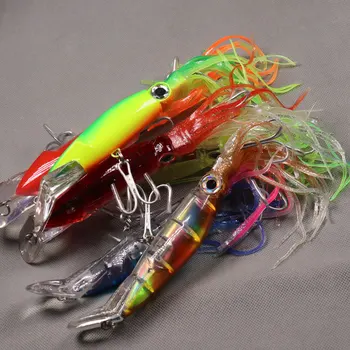 

6pcs High Quality 14cm/43g Big Size Squid Swimbait Saltwater Fishing Trolling Lure Artificial Sailfish Marlin Fishing Hard Bait