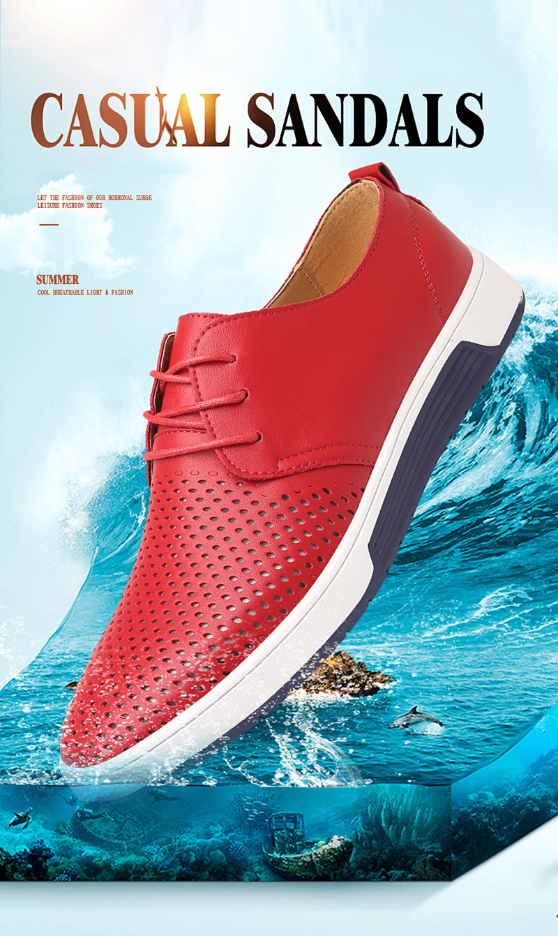 Merkmak Brand New Summer Breathable Men Leather Casual Shoes Plus Velvet Warm Winter FLats Fashion Lace-up Big Size Walking Shoe