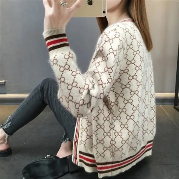 

Sweaters Cardigan 2020 Thin Spring and Autumn Outdoor Korean-Style Wear Loose All-match Knitted Cardigan Student Women's Coat