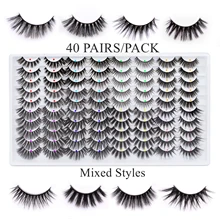 

8/20/30/40 Pairs 3D Mink Lashes Pack Messy Fluffy Long Faux Cils Packaging Wholesale in Lots,Mix Dramatic Natrual Mink Eyelashes