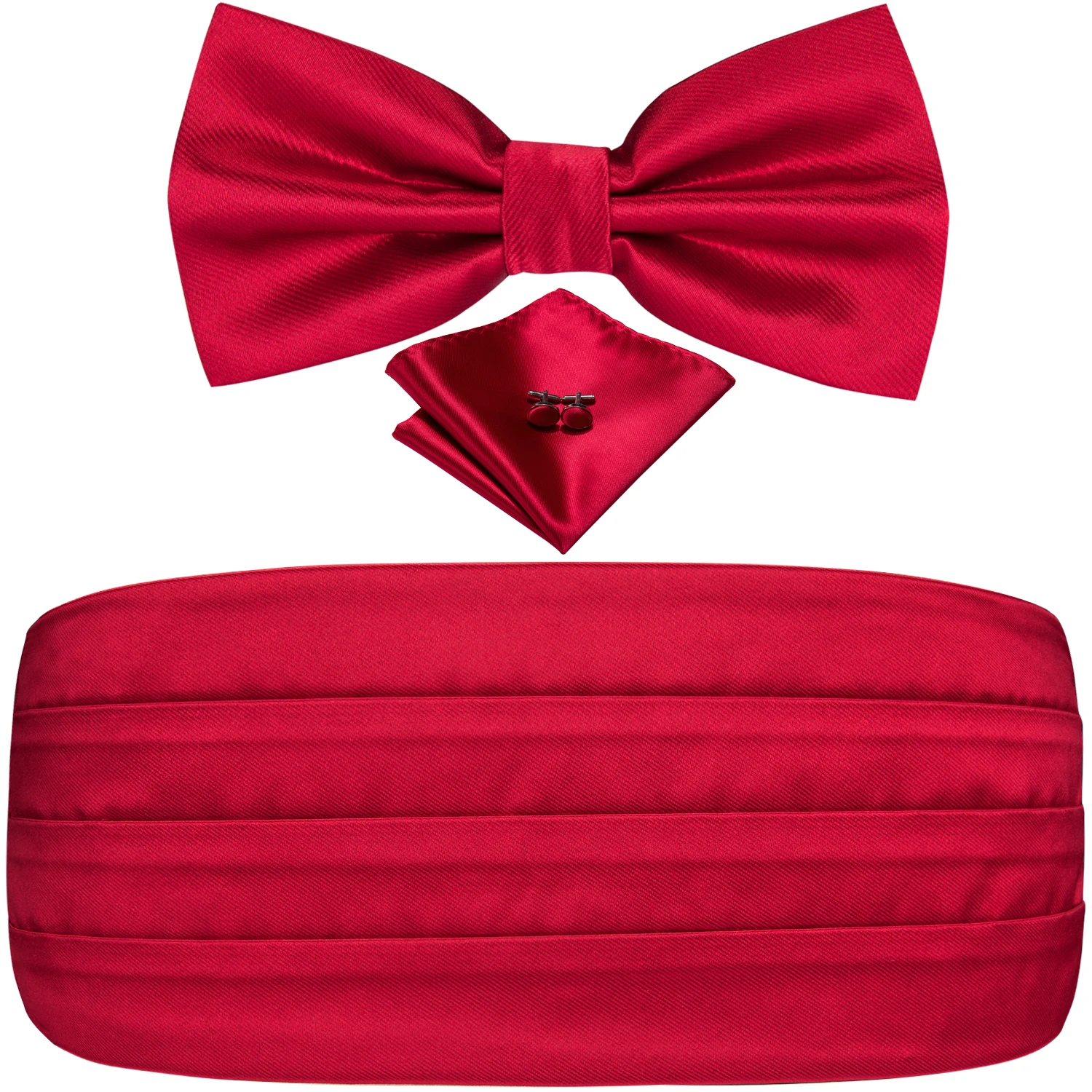YF 2005 Hi Tie Men's Cummerbund Set Classic Wedding Red Plain Cummerbund for bridegroom Tuxedo