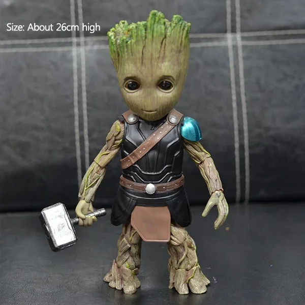 Strongwell Baby Groot модель Cos Raytheon дерево человек фигурка игрушка Marvel стражи кукла Грут фигурки детское Украшение мультфильм - Цвет: Raytheon