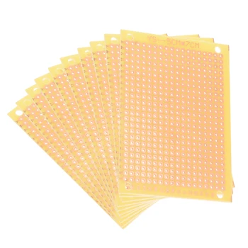 

uxcell Uxcell High Quality 1/5/10/15/20Pcs Yellow Single Sided Universal Printed Circuit Board for DIY Soldering