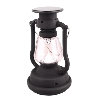 

Hand Cranked Tents Lamp Retro Solar Power Hiking LED Flashlight Emergency Camping Light USB Rechargeable Outdoor Multifunctional