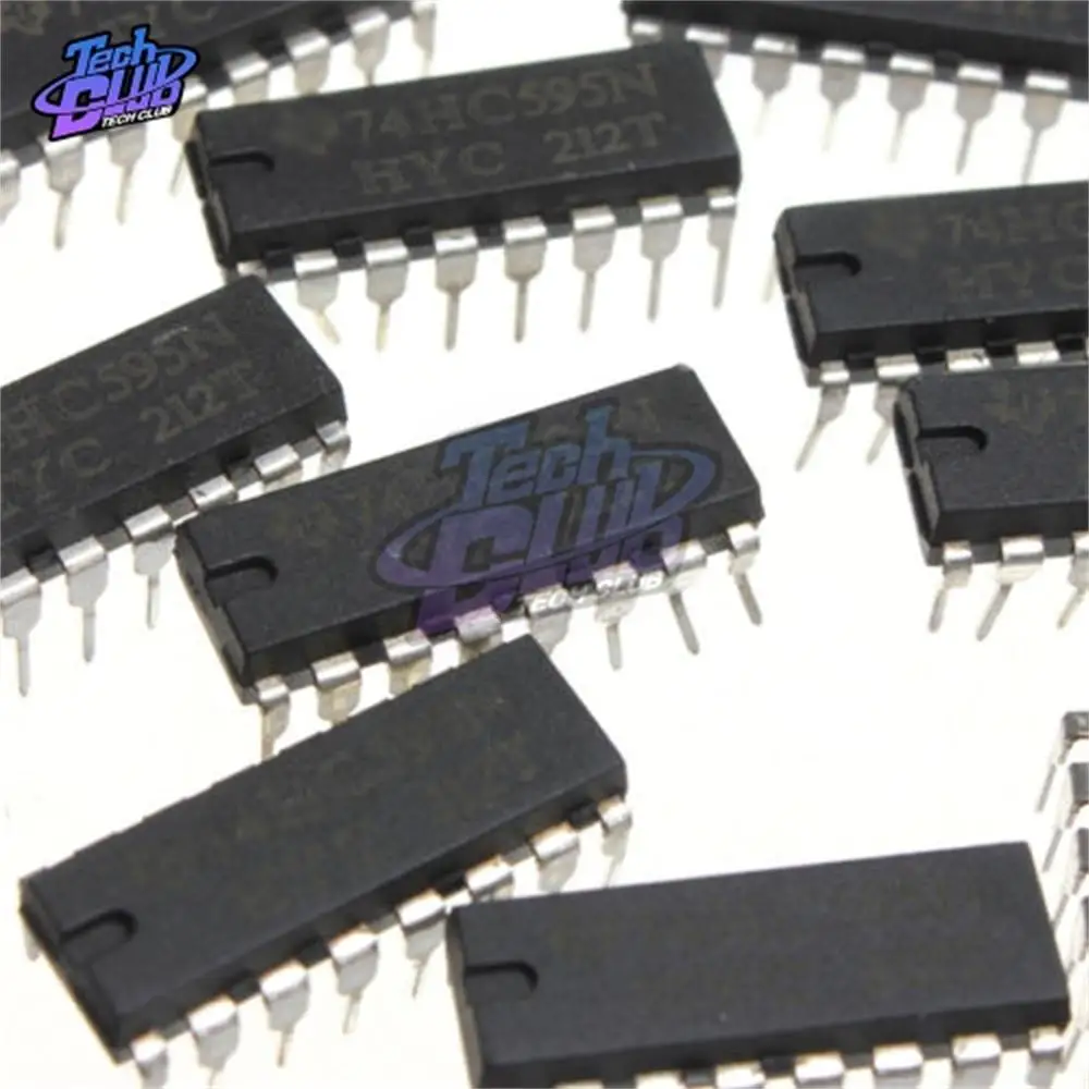 10 шт./лот SN74HC595N 74HC595 74HC595N DIP 16 8 битные переключатели с 3 государственными выходными