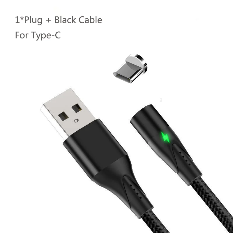 Магнитный кабель Micro usb type C адаптер для быстрой зарядки Micro type-C Магнитный usb-кабель для iPhone XS samsung кабель USB c - Цвет: Black For Type C