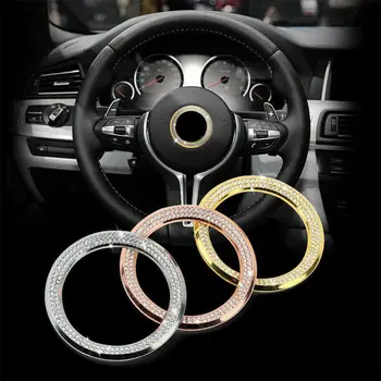 

1Pcs 2.28" Bing Crystal Diamond Car Steering Wheel Cover Trim Ring For BMW 13 4 5 7 Series X3 X5 F10 F18 F25 E90 E92
