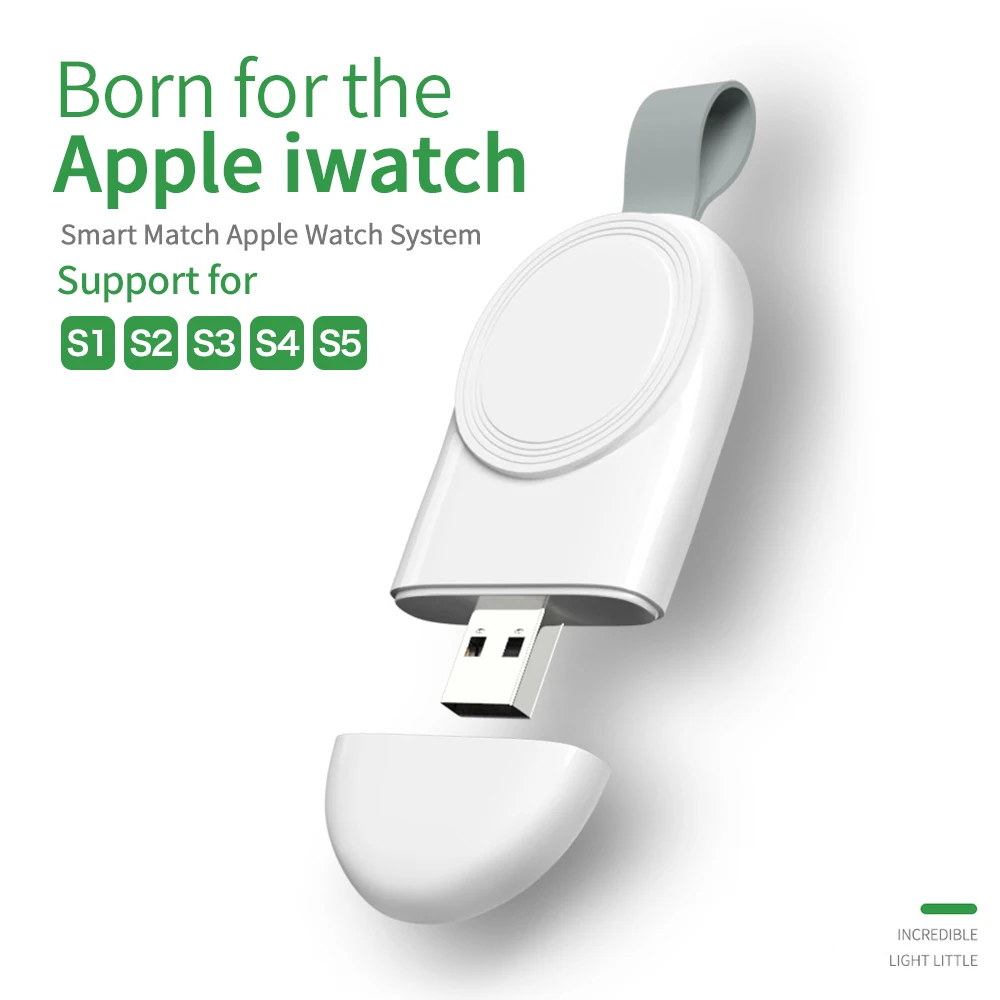 Портативное беспроводное зарядное устройство для Apple Watch 5, 4, 3, 2, 1 серия, кабель для быстрой зарядки, мини умные часы, USB зарядное устройство для iWatch 1, 2, 3, 4, 5