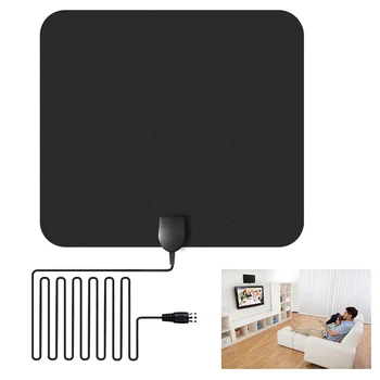 

1080P HDTV Digital Indoor Portable Signal Reception 50 Miles Range With Amplifier Easy Install Home TV Antenna