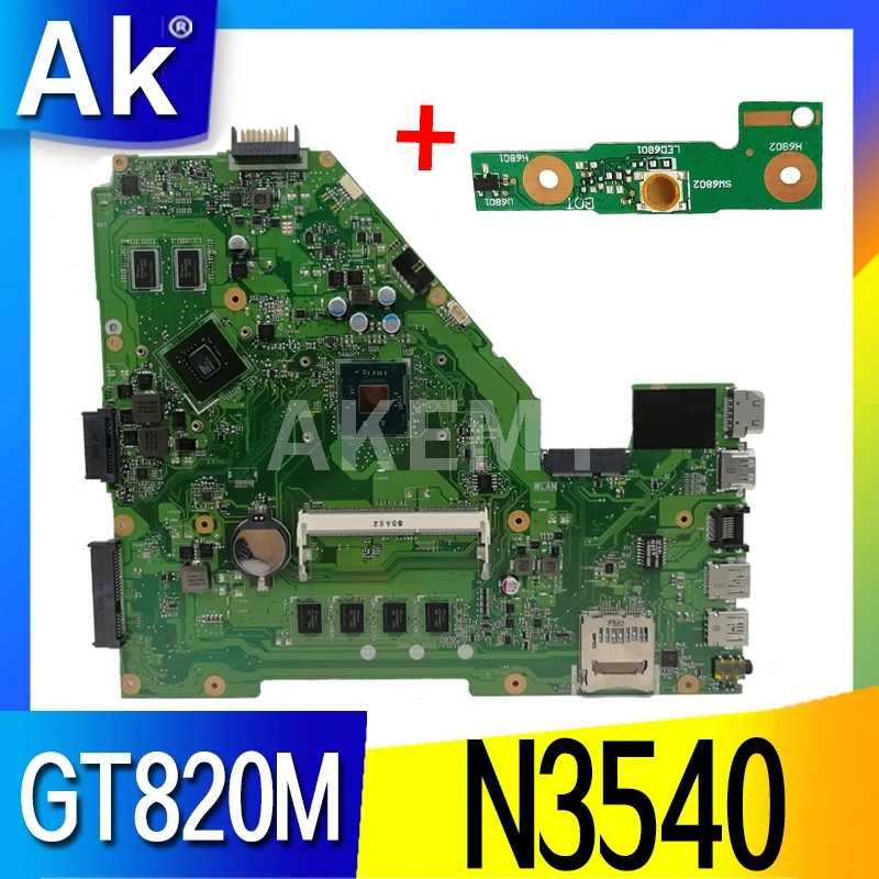 X550MD материнская плата для ASUS X550M X552M Y582M X550MJ ноутбука N3540U 4 Гб RAM GT820M GPU Mainboard 100% ТЕСТ