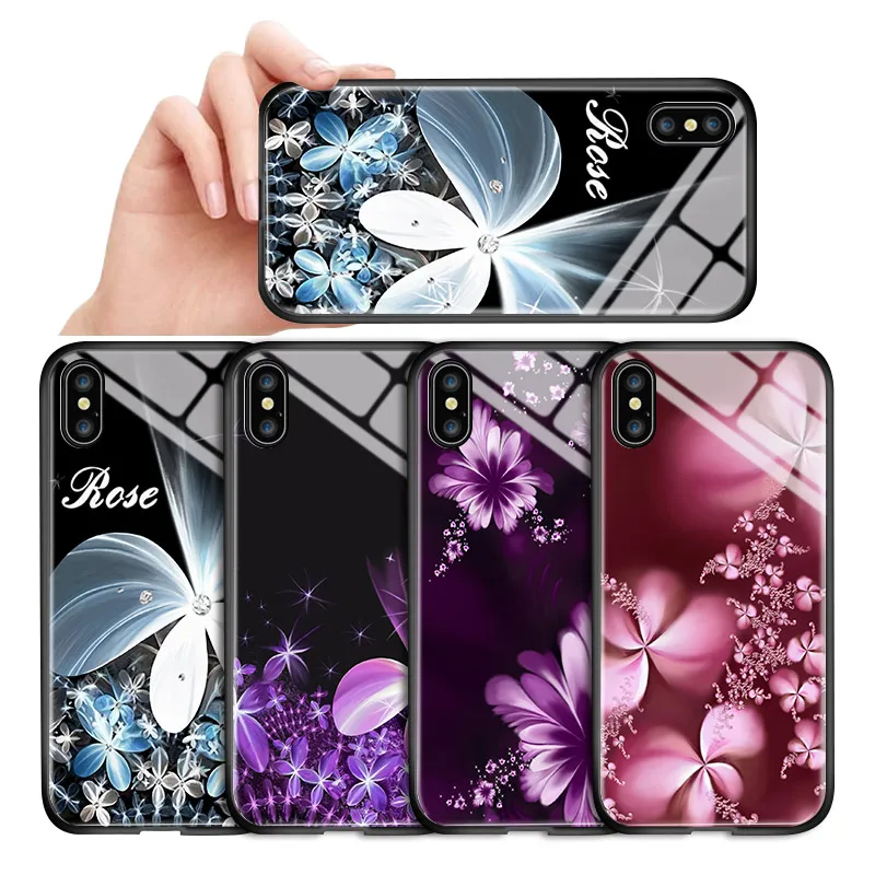 Чехол-накладка из закаленного стекла для iPhone 12 11 Pro 6 6S 7 8 Plus XS XR Max SE 2020 | Мобильные