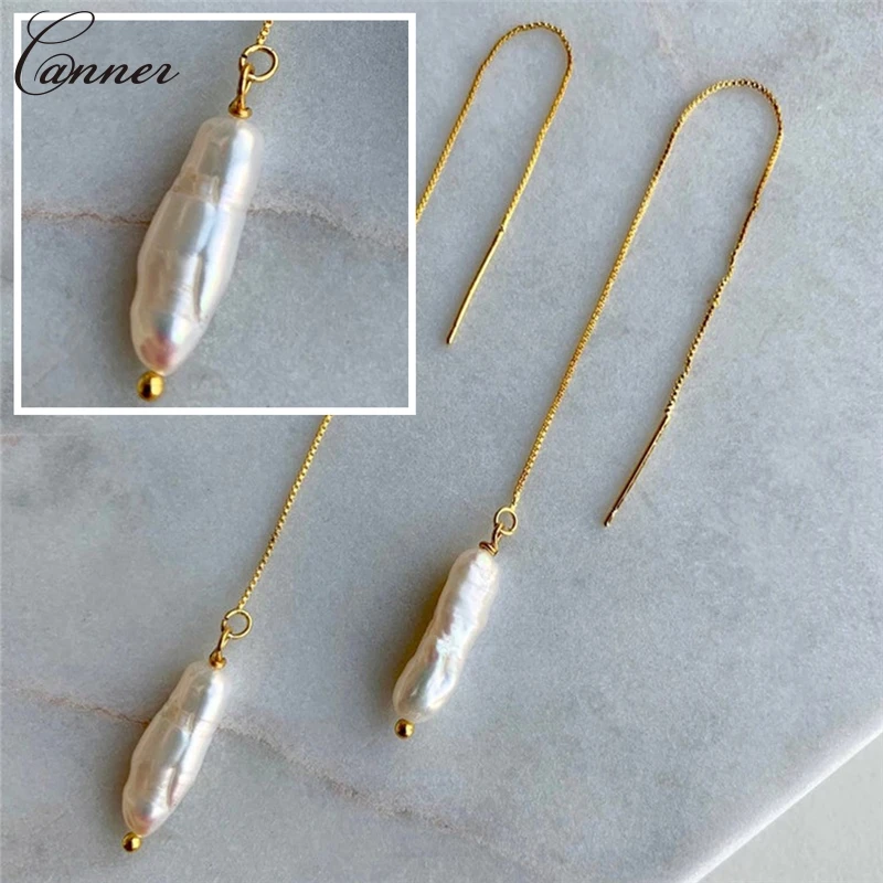 Женские длинные серьги в стиле барокко Золотая цепочка 2019 асимметричные