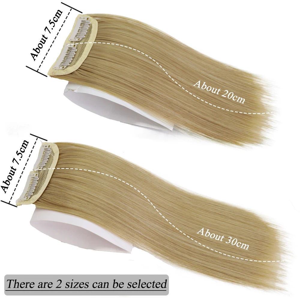 NICESY pezzi di capelli corti sintetici Clip invisibile nel cuscinetto per capelli pezzi di capelli alti in estensione dei capelli soffici capelli finti naturali