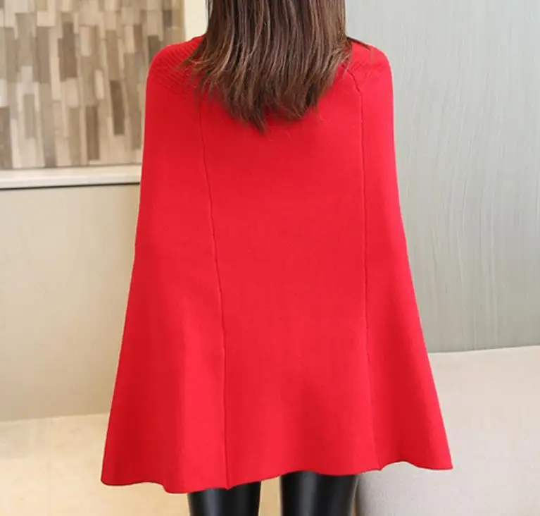 Вязаное пальто с хомутом О-образным вырезом свитер женский верблюжий Повседневный пуловер Осенняя зимняя уличная одежда женские свитера и пуловеры