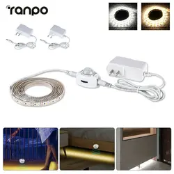 Lampe LED avec capteur de mouvement PIR, prise US/EU, sans fil, sous meuble, étanche, bande lumineuse pour placard, décoration arrière de télévision, veilleuse 