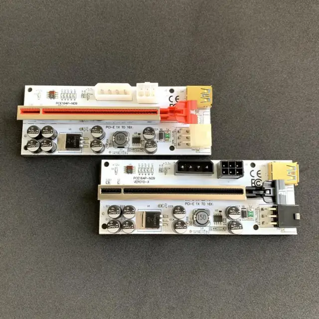 6 Pcs Pcie Riser 010 010X VER010 010S Plus USB 3.0 Pci E Express Cable Cabo Riser GPU X16 Extender PCI-E Riser Card Adapter 2