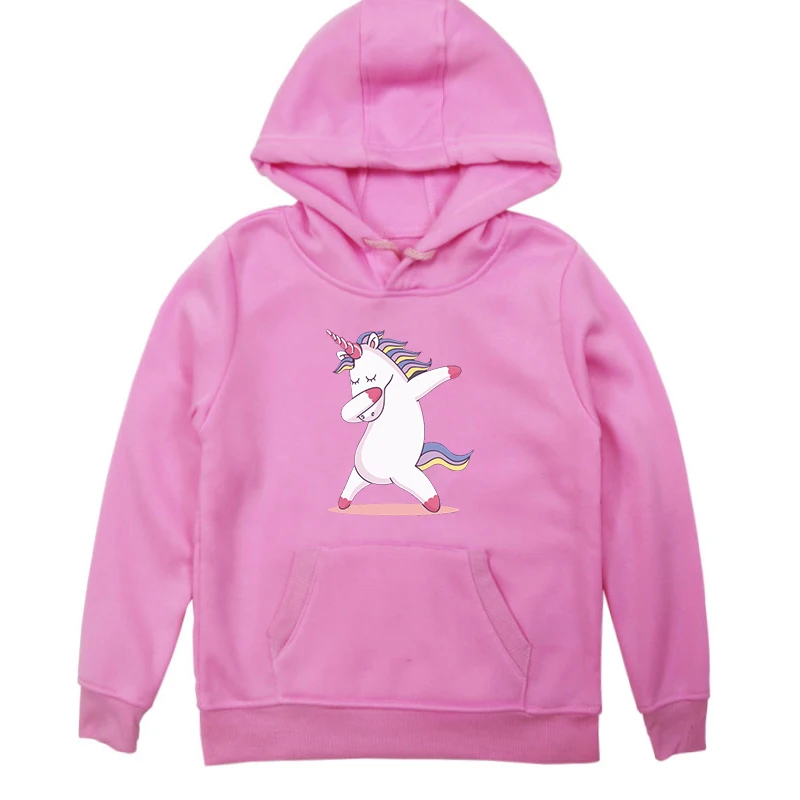 Hoodies 2 Коллекция года, зимние толстовки с принтом единорога для девочек толстовка с капюшоном для маленьких мальчиков и девочек, Толстовка для малышей Топы, одежда roupa infantil - Цвет: Hoodies 2