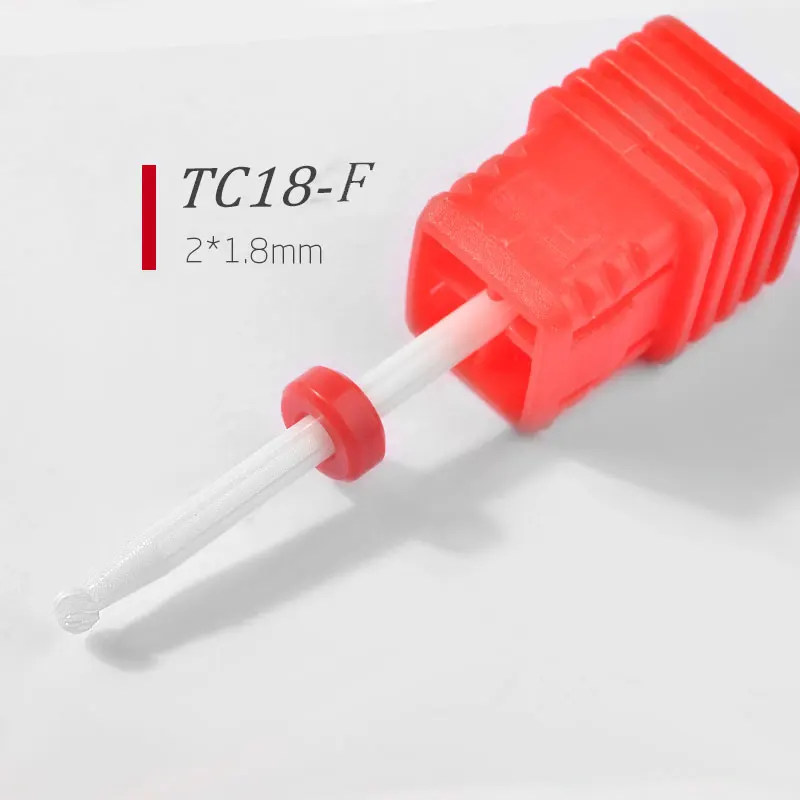 TC18-F 23 типа керамических сверл для ногтей, аксессуары для маникюрного станка, вращающиеся электрические пилки для ногтей, фрезы для маникюра, фрезерные инструменты для дизайна ногтей - Цвет: TC18-F