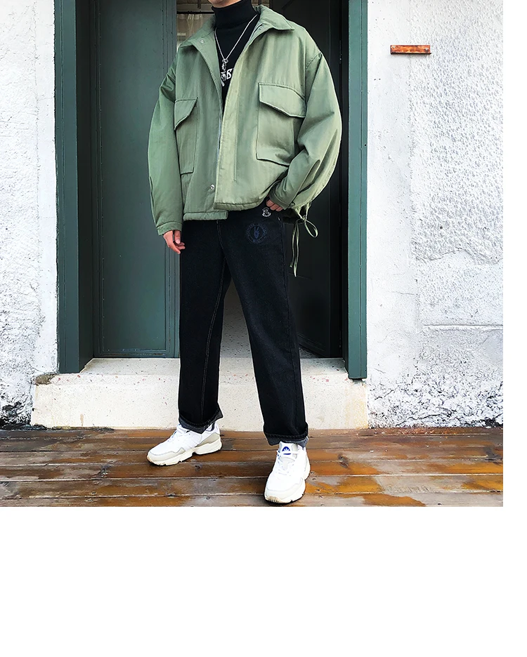Winter Men's Waterproof Parkas Casual Loose Pocket Bread Cotton-padded Clothes Windbreaker In Warm Jackets Coat Overcoat