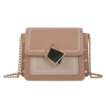 Сумки через плечо из искусственной кожи с цепочкой для женщин маленькая сумка через плечо специальный замок дизайн женские дорожные сумки