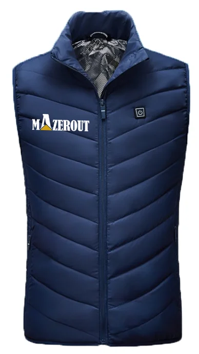 Navy M S-4XL нагревательный жилет, моющийся, зарядка от usb, теплый жилет, контроль температуры, Открытый походный жилет для кемпинга, рыбы, походов, скалолазания(без батареи - Цвет: Navy M