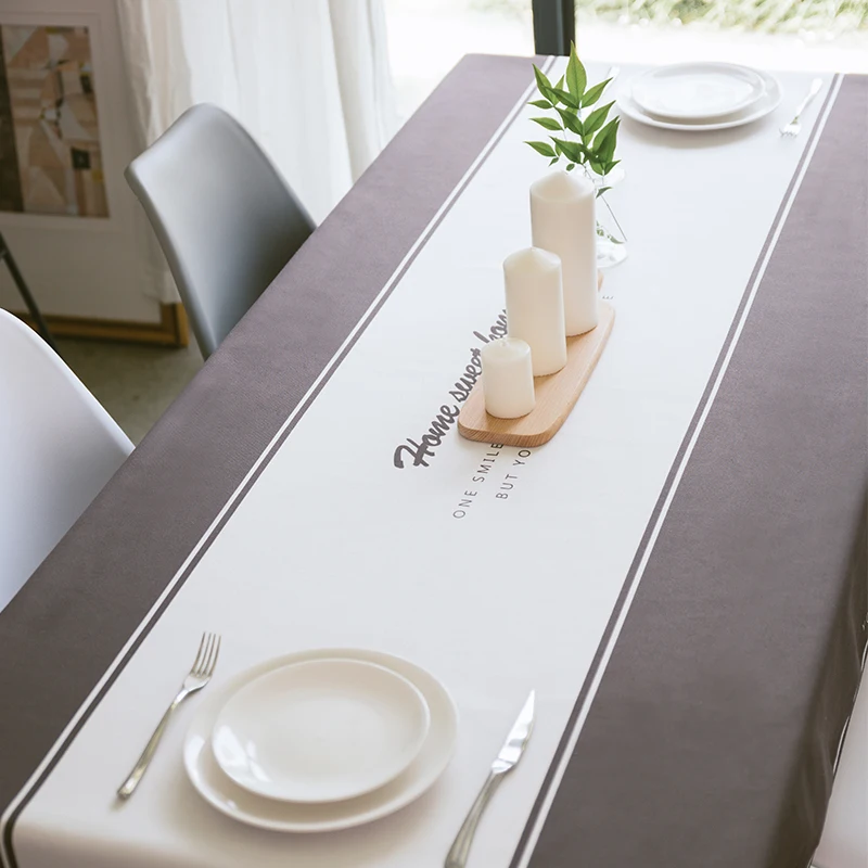 

Thicken Cotton linen Tablecloth Creative coffee color Dustproof Washable Table Cover Rectangular and Round Table Cloth