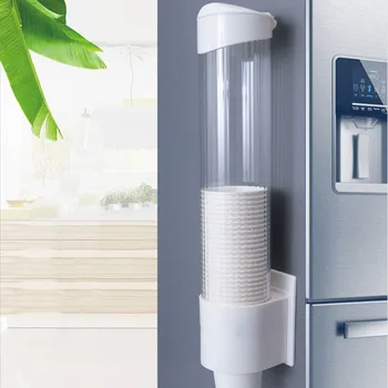

Pull Type Cup Dispenser Paste Screw Plate Mountable Cup Holder Mounting Water Dispenser Cooler Wall Holder Storage Rack