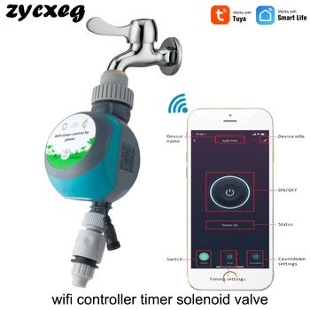 

Tuya Wifi Intelligent SmartControl Garden Irrigation solenoid valve Timer Automatic Watering Irrigate System Controller