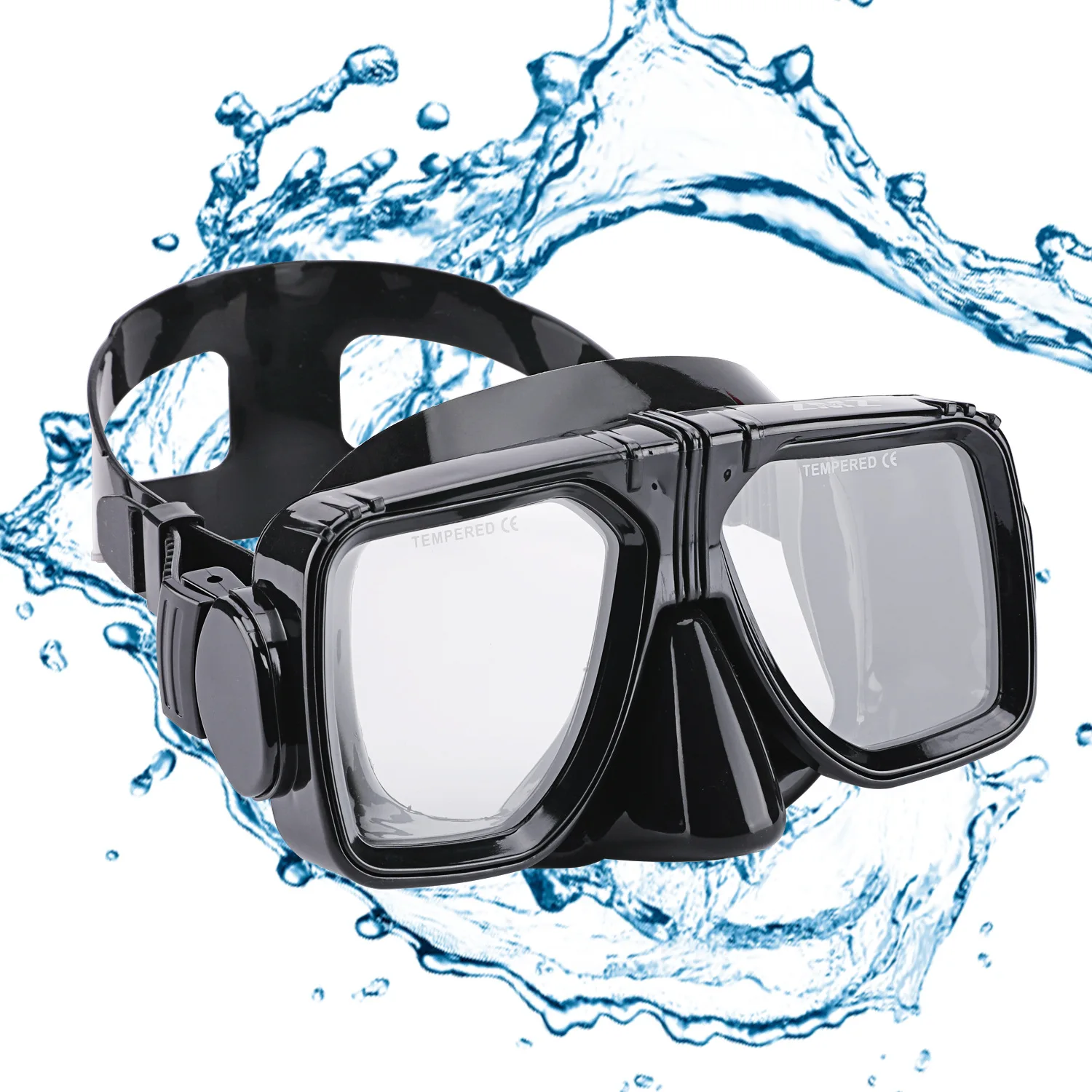 Scuba diving mask black underwater dive mask freediving goggles
