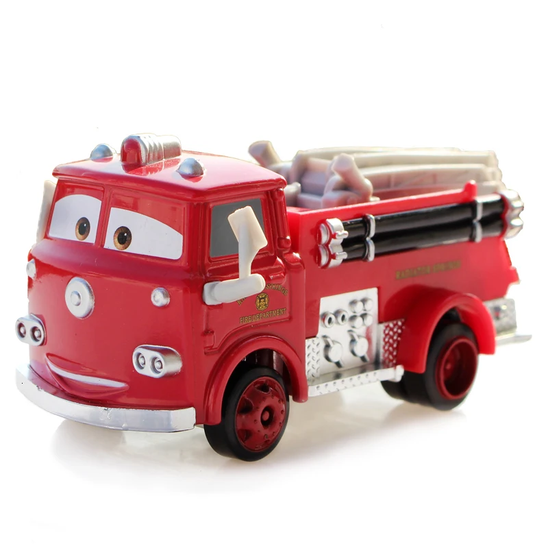 Disney Pixar Cars 2 Red Firetruck металлический литой под давлением игрушечный автомобиль 1:55 Свободный Новое и