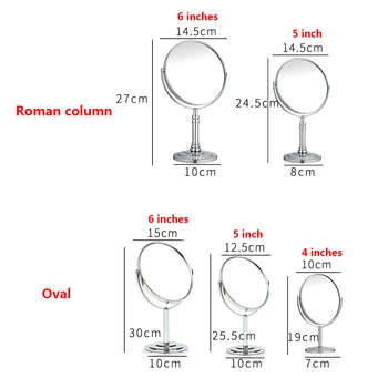 

1pc Desk Stand Portable Makeup Mirror Double-Sided Magnifying Beauty Cosmetic Mirrors Gifts for Lovers Wearable