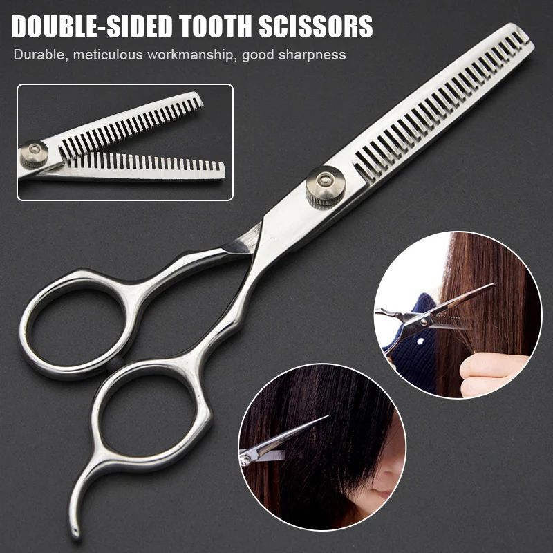 6 Inch Double Edged Hair Salon Stylist Barbers Thinning Shears Scissors