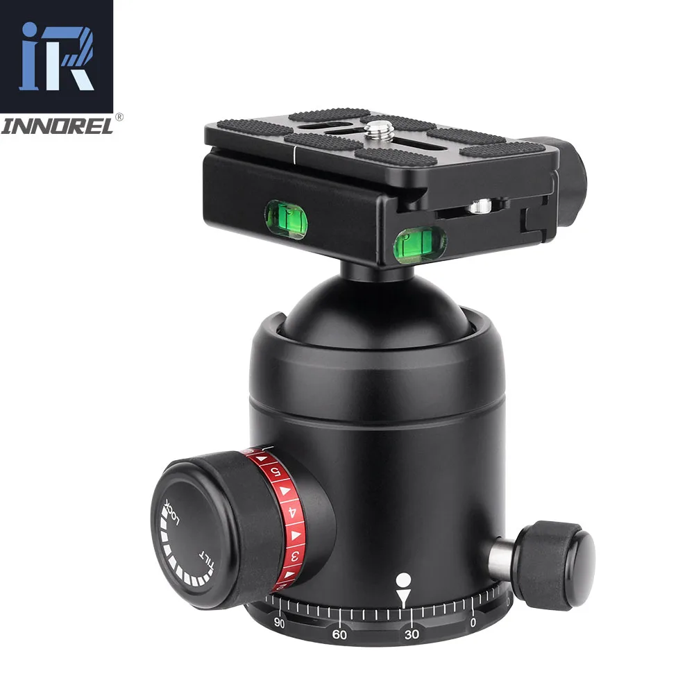 Tripod Ball Head INNOREL K36/K44 36mm/44mm Professional Tripod Ball Head Aluminum Panoramic Arca Swiss Structure Max Load 20/25kg for Camera DLSR
