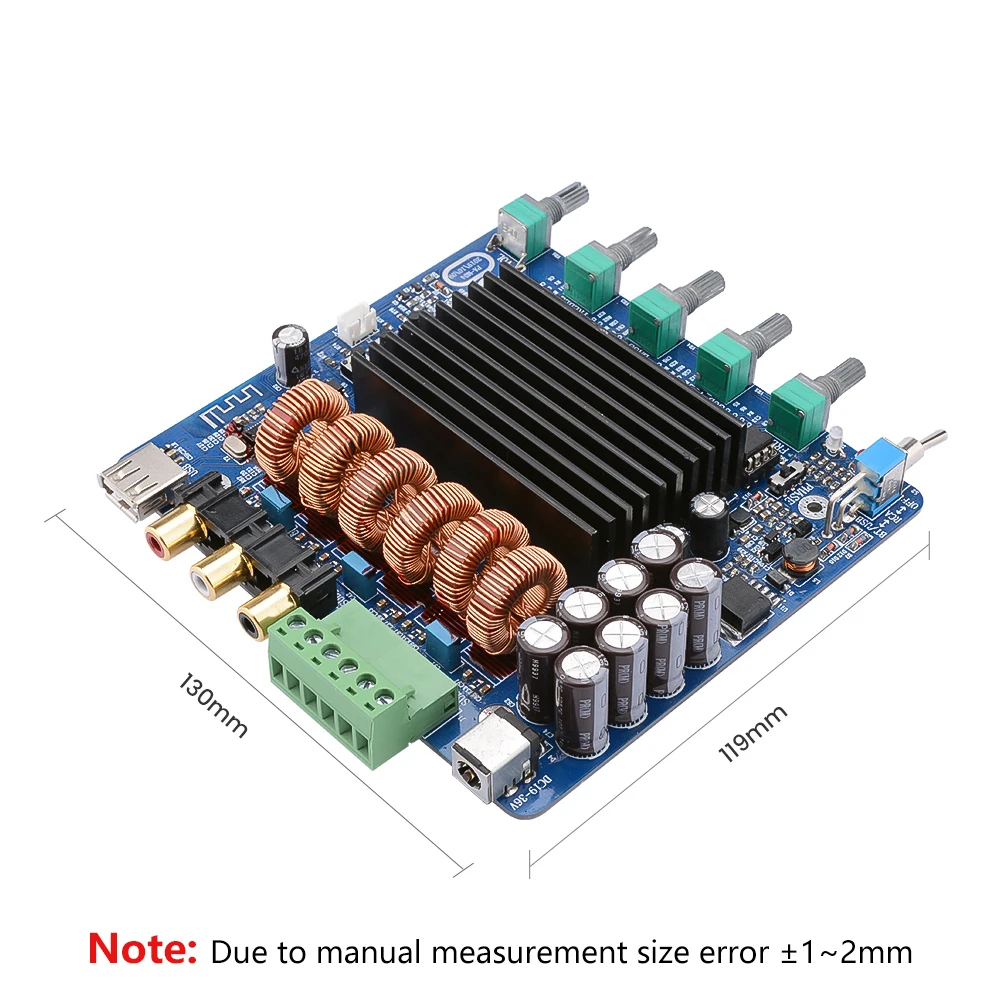 AIYIMA 2,1 Amplificador сабвуфер TDA7498E Hifi усилитель мощности аудио Плата 160Wx2+ 320 Вт DIY BTL Класс D усилитель звука динамика