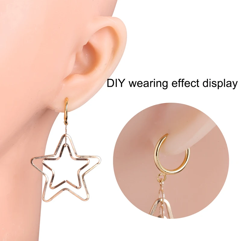 UNNAIER Women Clip On Hoop Earrings Parts DIY Jewelry Charms For