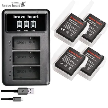 

High capacity bateria hero 3 gopro hero3 battery + TYPE-C USB charger+battery case for GoPro go pro Hero 3 3+ camera accessories